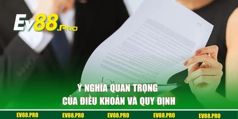 Ý nghĩa quan trọng của điều khoản và quy định
